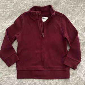 Boys Maroon Zipper Sweater Top Size 3T